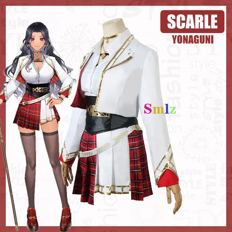 Scarle Cosplay Nijisanji EN Scarle Yonaguni Costume Woman ILUNA VTuber Wig Headwear YouTuber Performance Costumes