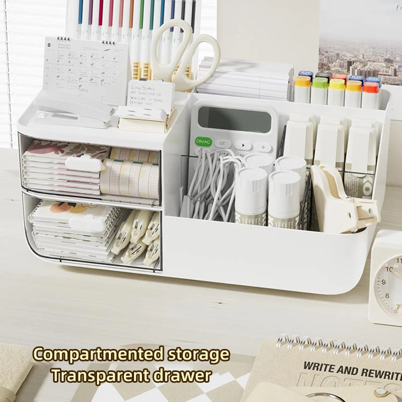 

Desktop Storage Box Cosmetics Drawer Box Office Stationery Organizer Box Desk Storage Rack Back to school supplies home storage