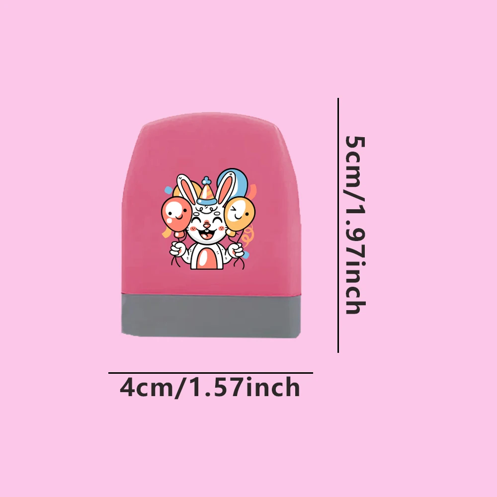 1PC Cute Self-inking Custom Name Seal The Crystal Sticker Pattern is a Rabbit Durable Office Supplies, Seal Supplies - view 5
