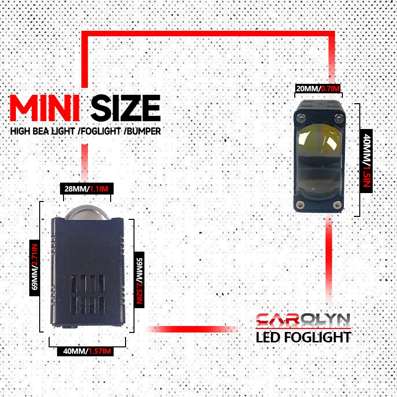 Led Headlight Bumper Fog Lamps Projector Lens Work Light Mini Driving Light Auxiliary Lights For Car Motorcycle Bar Spotlights - Image 6