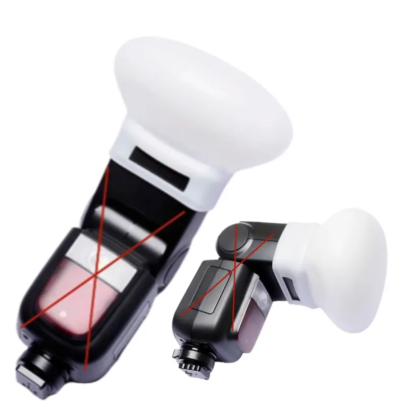 Difusor de silicona suave, tapa de silicona suave para flash, para GODOX, Nikon, Sony, Olympus, Fujifilm, Panasonic, Yongnuo, Speedlite, 1 ud.