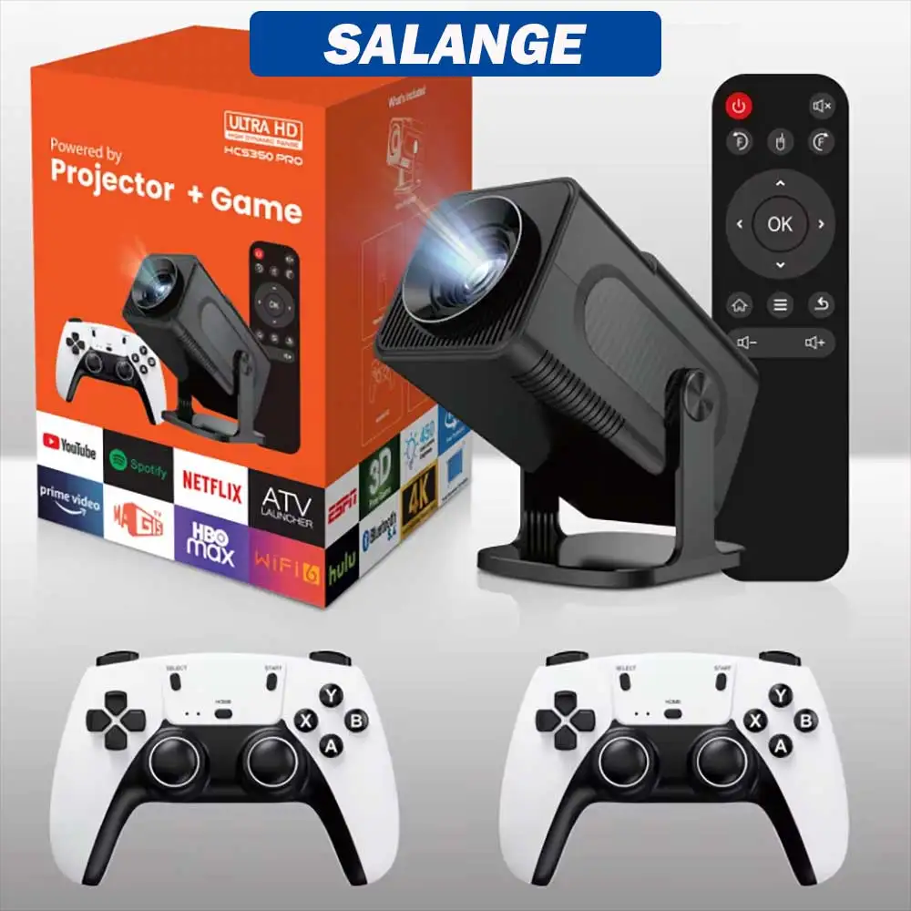 Project Hcs350 Pro Retro Video Game Consoles Handheld Game Console WIFI Portable Intelligent Quad Core Projector Arm Cortex-a53