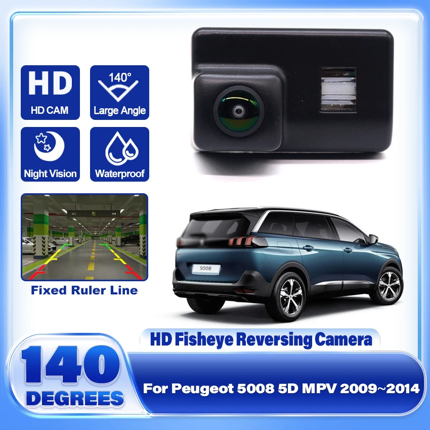 

Car Rear View Camera Parking Back AUTO HD CCD CAM Accessories Kit Waterproof HD CCD For Peugeot 5008 5D MPV 2009~2013 2014