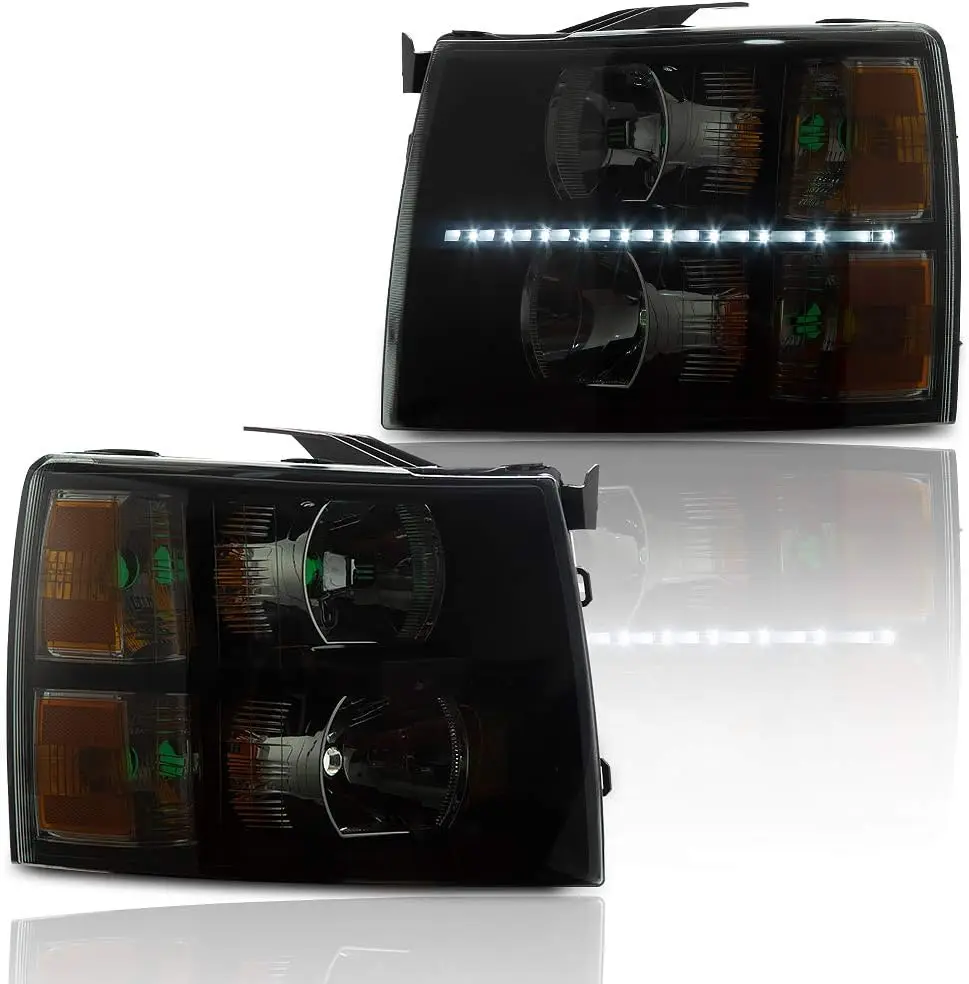 

Светодиодная лента DRL в сборе, совместимая с Chevy Silverado 1500 1500/подходит для 2007-2014 Silverado 2500 3500 2500HD 3500HD 2007-2013 гг.