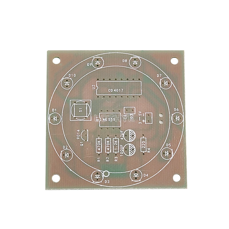 NE555 CD4017 Led Lucky Turntable Making Kit 3V DIY Electronic Kit Simulation Rocker Diy Production Welding Teaching Practice