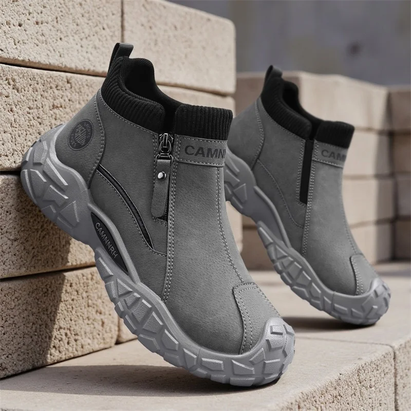 Новые высокие уличные походные туфли для бездорожья на осень — это противоскользящие, износостойкие, спортивные и повседневные.