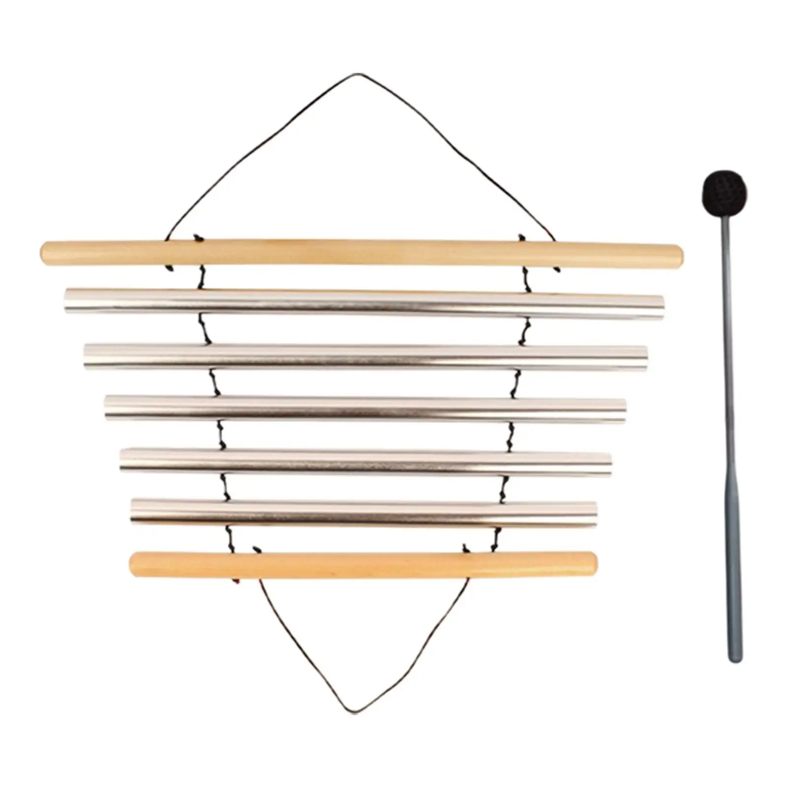 Meditation Flow Chime Tubular Portable Sound Bath Instrument Wood Aluminum for Meditation Practice
