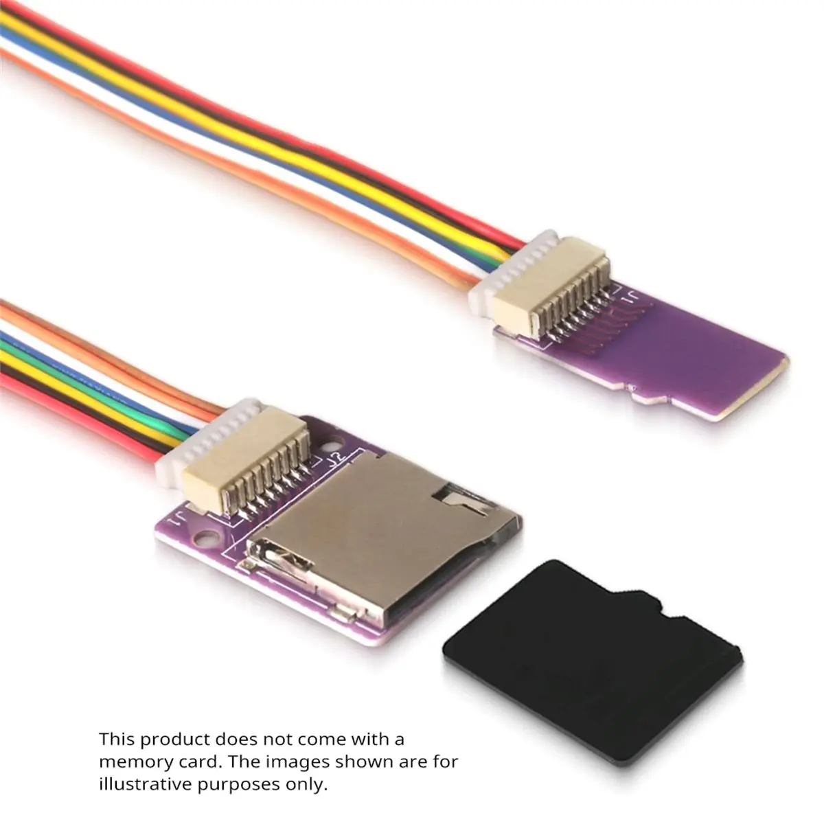 BIGSALE-Flexible Male to Female Extension Cable with Holes for Cards to Prevent Card Holder Wear 8cm