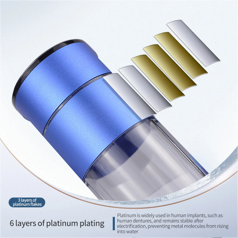 5000PPB مولد الهيدروجين المحمولة تصفية المياه الكهربائية الهيدروجين مولد المياه زجاجة Lonizer صانع كوب ماء الهيدروجين الغنية