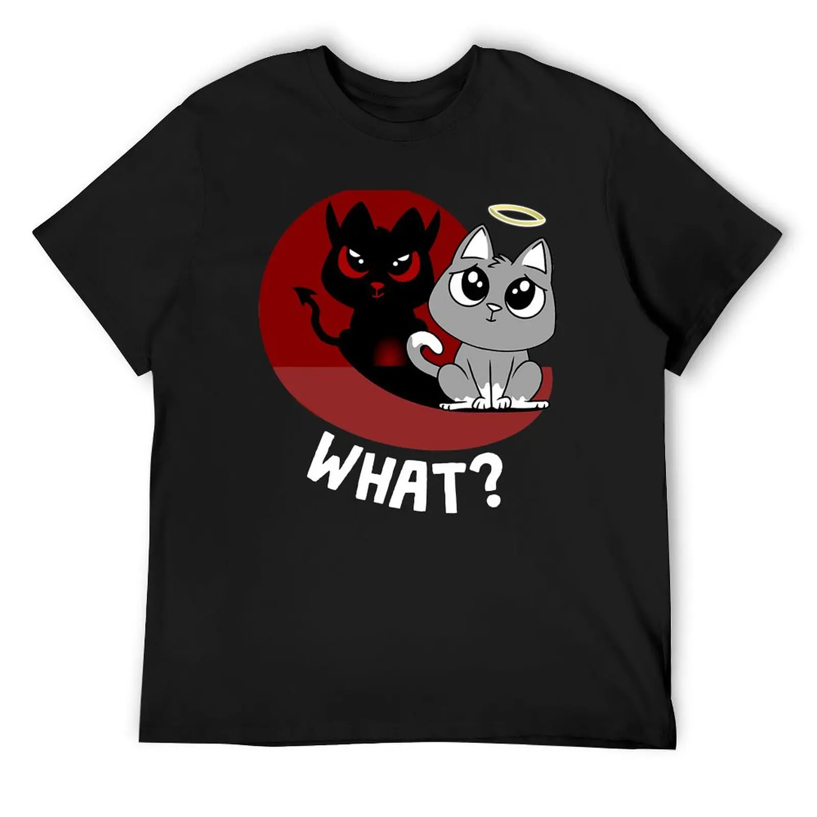 What It Wasn't Me - Funny Devil Angel Bad Cat T-Shirt shirts graphic tee cute tops mens shirts graphic tee