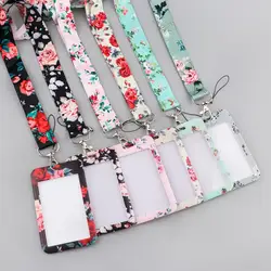 Vintage Flowers Lanyard Strap for Cellphone Key Chains ID Card Badge Holder Keychain Hanging Rope Keycord Neckband Accessories