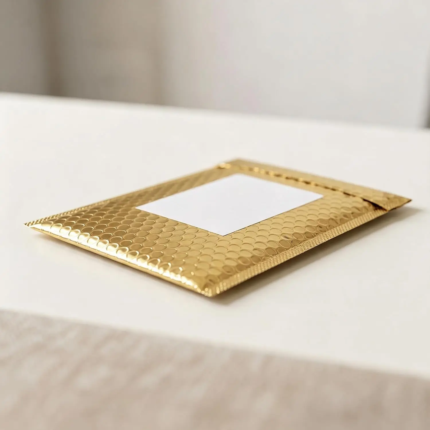 50Pcs Gold Metallic Bubble Mailers, Self‑Seal Padded Shipping Envelopes, Mailing Bags for Gift Small Business Packaging