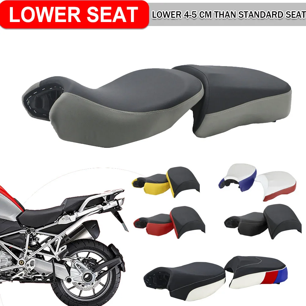 

Front Rear Lower Height Seat Pillion Cushion For BMW R1200GS R1250GS ADV LC R1200 R1250GSA Motorcycle Leather Saddle Seat Cover