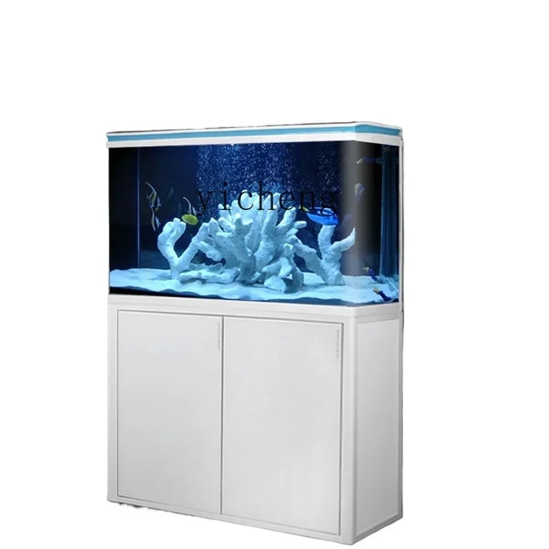 

. Living room household medium aquarium glass ecological floor screen fish tank