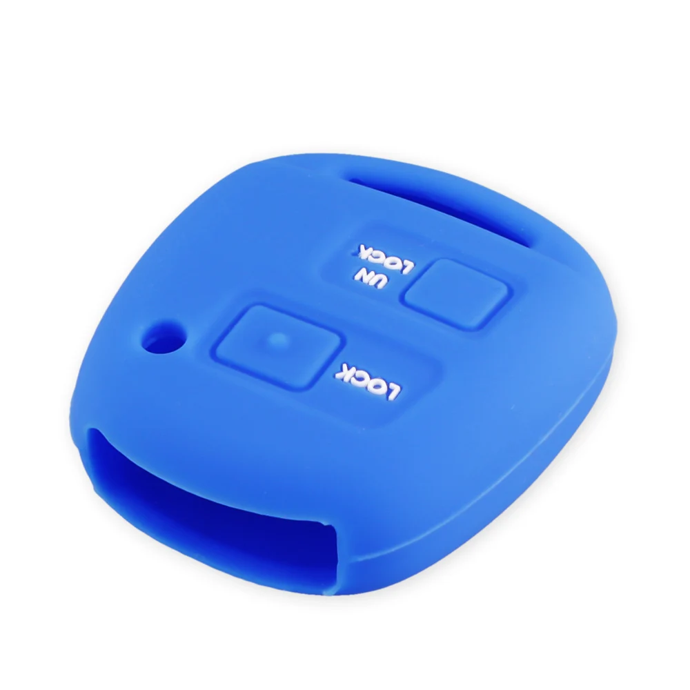 KEYYOU 2 Tasten Silikon Auto Schlüssel Fob Fall Abdeckung Haut Für TOYOTA CAMRY RAV4 Corolla PRADO YARIS Tarago Für LEXUS