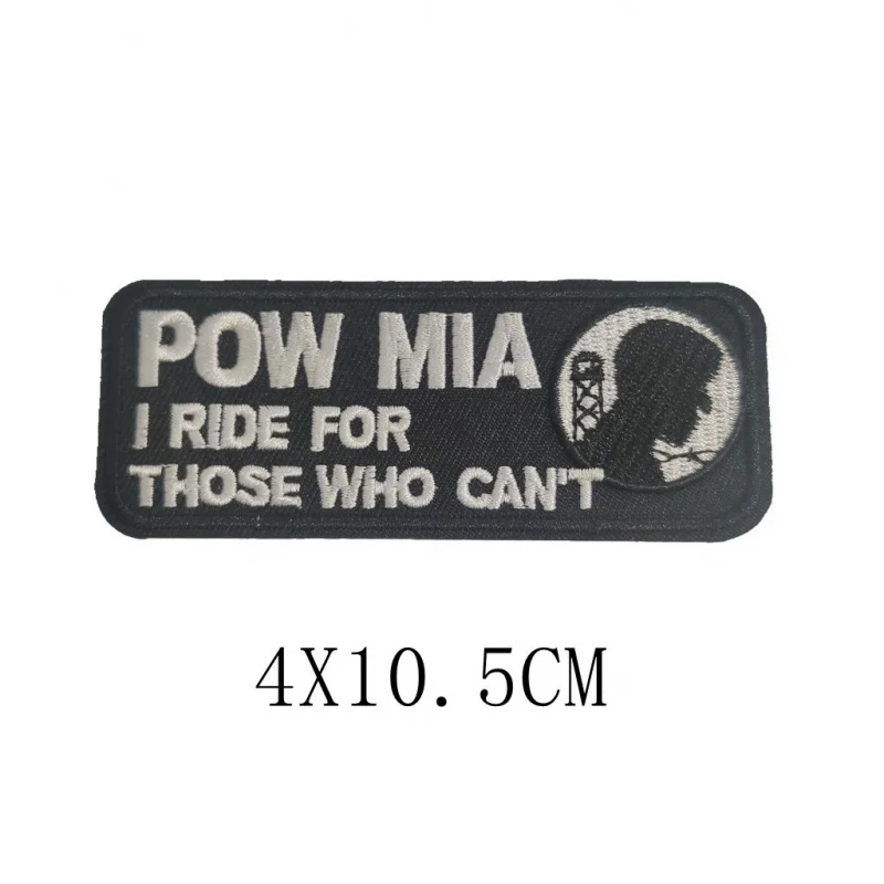 

BLACK POW MIA I RIDE BADGE Heat Labels On Clothes Thermal Patches For Clothing Patches Patches For Clothing Iron On Patches Cyan