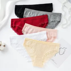 Cotton Panties Women's Comfort Briefs Lace Underwear Female M-XL Lingerie Soft Female Underpants Ladies Solid Color Panties