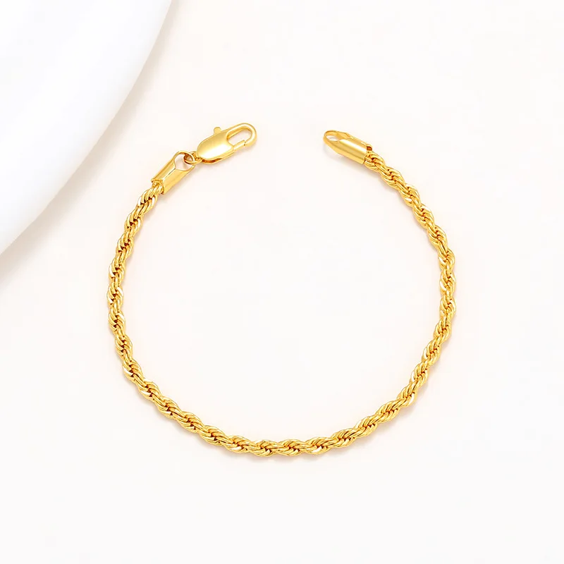 

Luxury 24K 9999 Pure Gold real gold Women's Twist Fashion Bracelet