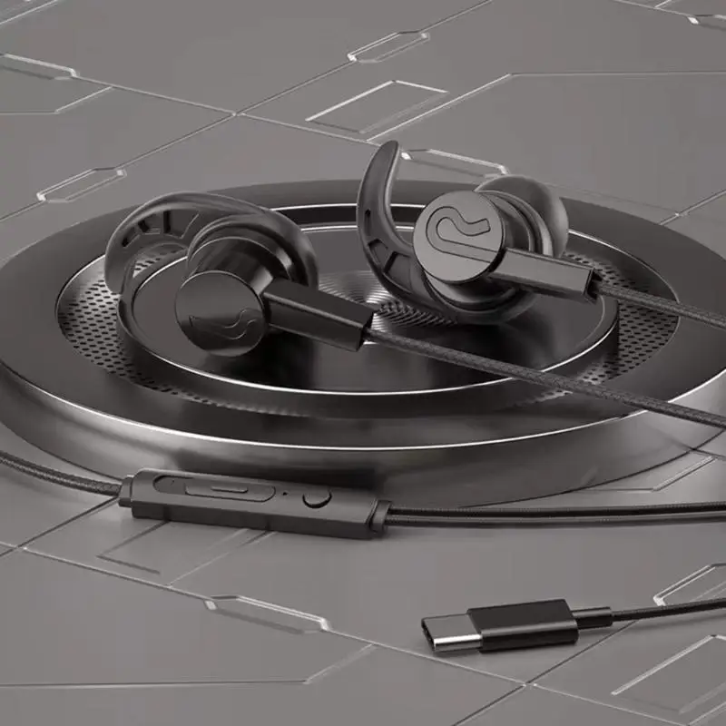 Nonslip In Ear Headset Improved Bass Effect 3.5mm/Type C Port For Mobile Devices Computer Laptop Compatibility 