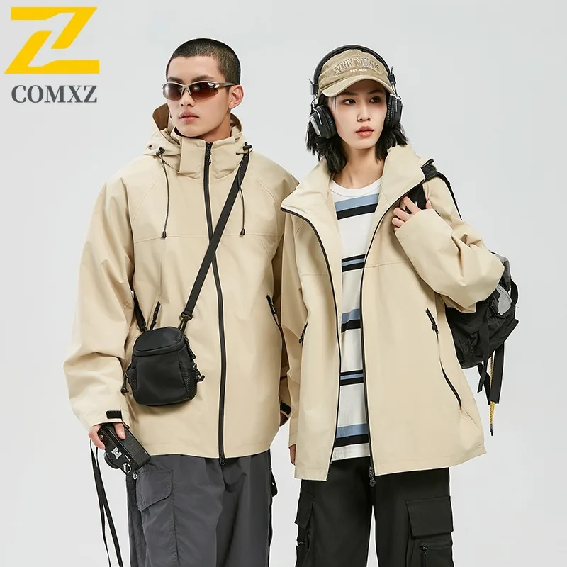 COMXZ فضفاض Chaqueta مقاومة للخدش مقاوم للماء يندبروف في الهواء الطلق تشغيل يطير الصيد الصيد ملابس خارجية الرجال الملابس سترة