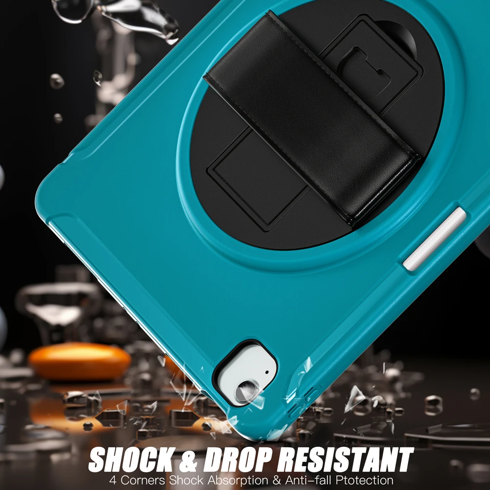 حافظات لجهاز iPad Air13 Air 13 2025 2024 M2 M3 حافظة iPad Pro 12.9 5th 6th 4th 3rd A2379 غطاء دوار بحزام اليد PC Shell #1