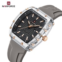 NAVIFORCE NF7124 Fashion Quartz Night Light Waterproof Calendar Silicone Strap Sports Men's and Women's Date Watches