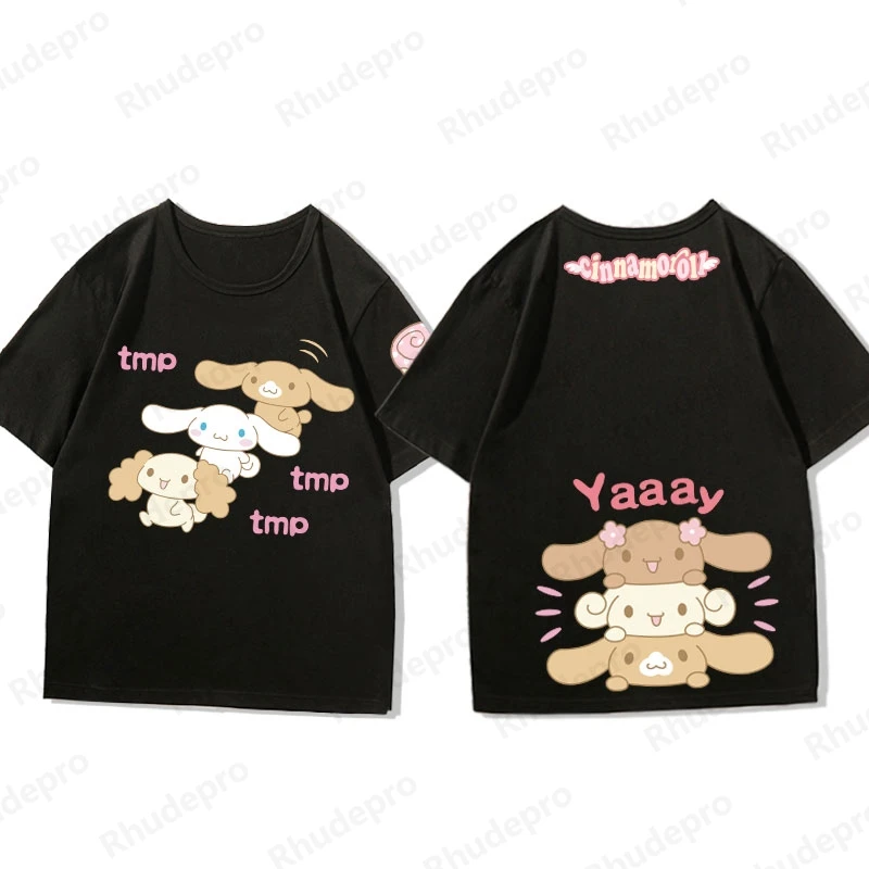 

Yugui Dog Animation Short-sleeved T-shirt Women's Large Children's Day Round Neck Clothes Sanrio Around The Joint Top Children