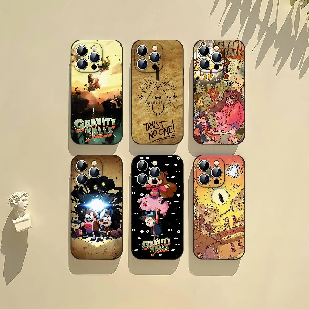Anime G-Gravity's F-Falls Handyhülle Schwarz Passend für iPhone 17,16,15,11,13,14 Pro Max,Plus,X,Xr,Xs Max,13Mini