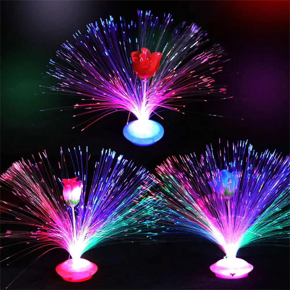 Lámparas de iluminación LED Multicolor para decoración del hogar, lámpara de noche de fibra óptica, regalo de fiesta, decoración navideña