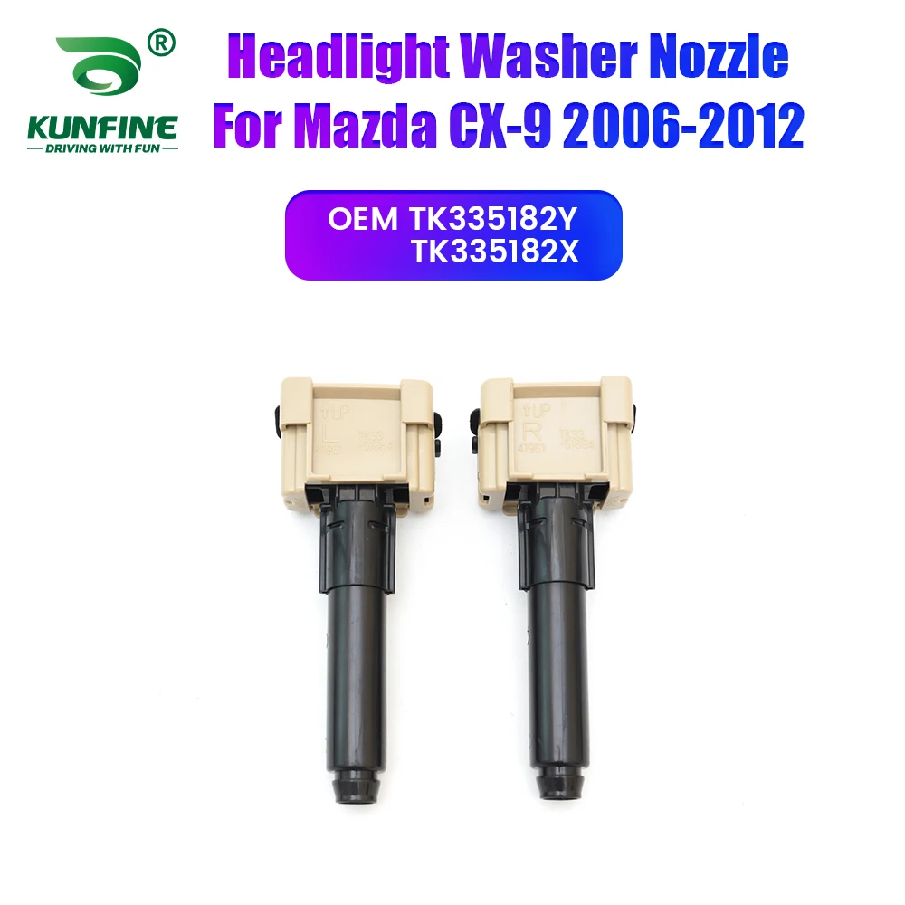 

Car Headlight Front Bumper Washer Spray Nozzle Jet Headlamp Pump Cover For Mazda CX-9 2006-2012 TK335182Y TK335182X