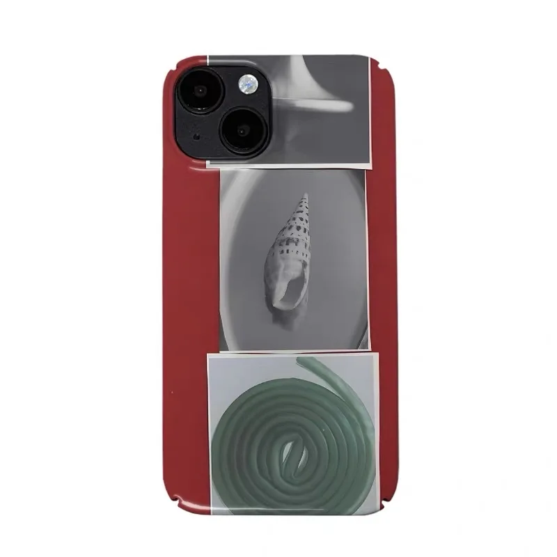 

Red Bizarre Conch Art Phone Case for IPHONE 17 Air 16E 15 PROMAX 14 Plus 13 12 MINI 11 PRO 16Plus XR XS MAX Acrylic Phone Cover