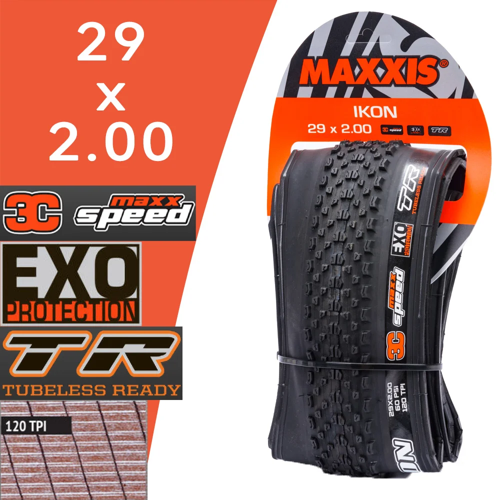 

MAXXIS IKON(M319RU) FOLDABLE TIRE OF BICYCLE MTB 29x2.0 3CS EXO TR 120TPI mountain bike tires