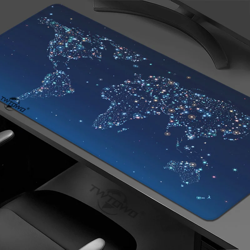 Mouse Pad World Map Gamer printon demand Mousepad XXL Playmat Mechanical Keyboard Pad Non-Slip Office Carpet Desktop Mouse Pad