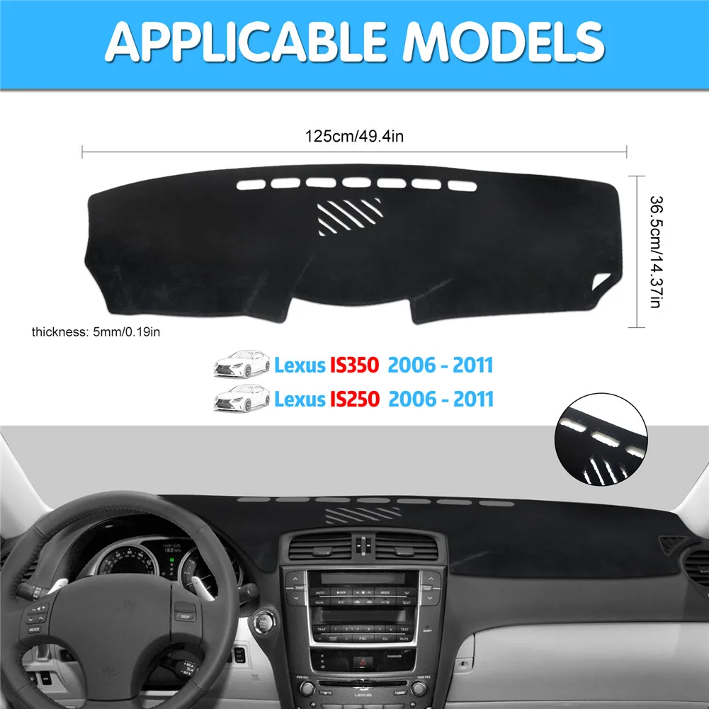 For Lexus IS250 IS350 2006-2011 Car Dashboard Cover Mat Sun Shade Reflect Light non-slip Pad Instrument Pan Auto Accessories - view 4