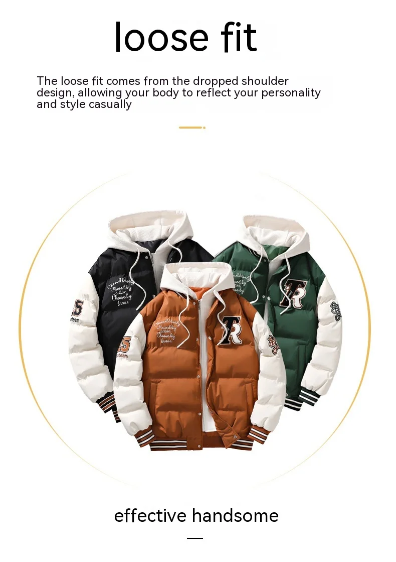 2026 Winter New High Quality Cotton-padded Jacket Men's Women's Large Street Clothing Cotton-padded Jacket Men's Coat Clothing
