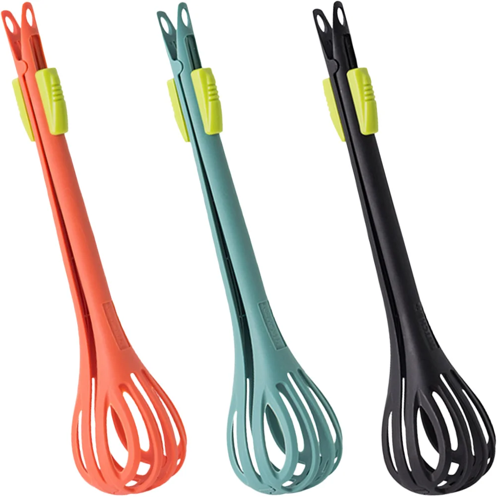 

3pcs Food Tongs Egg Clip Kitchen Tool Nonslip Heat Resistant Ergonomic Multi-Use Nylon Egg Mixer Stirring Utensil Kitchen