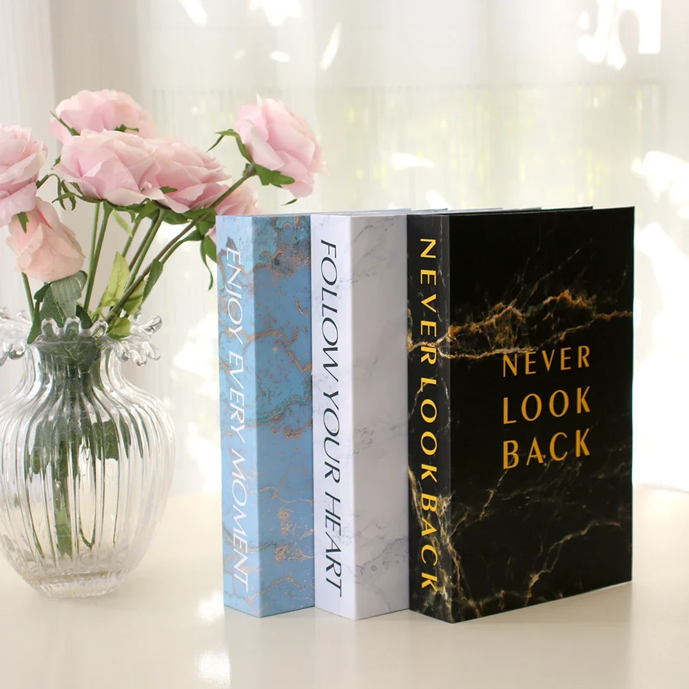 Simple Fake Books for Decoration Coffee Table Modern Home Decoration Book Box Remote Control Storage Box Paris London New York