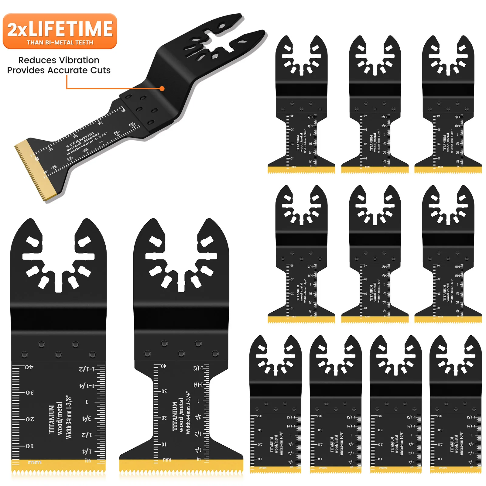 

10/20 шт. титановые осциллирующие пилы, режущие лезвия по металлу, титановые многофункциональные лезвия для ногтей из мягкого металла и дерева, пластика