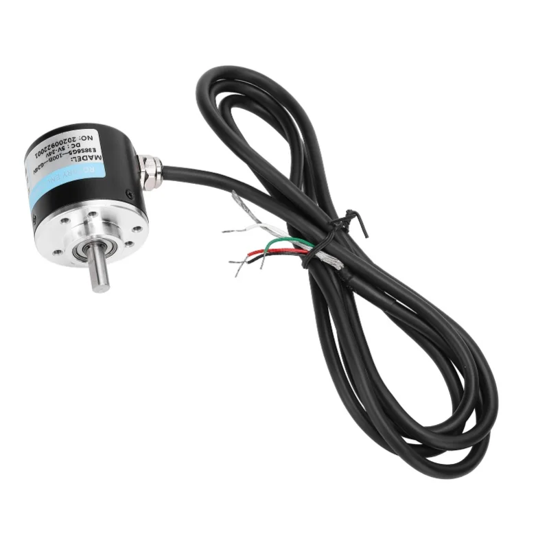 Encoder AB 2-Phase Incremental 5-24V DC Solid Shaft Encoder For Office Automation Engineering100B