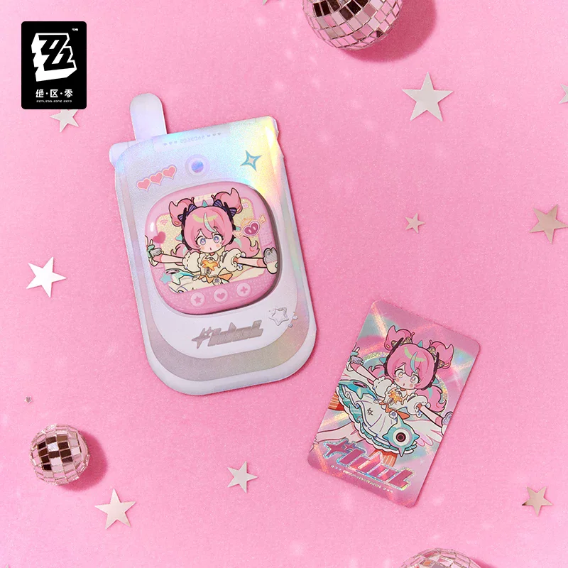 Official Zenless Zone Zero Gaming Merchandise Cartoon Characters Cosplay Sunna Nangong Yu Tinplate Badge&Photocard Set 4
