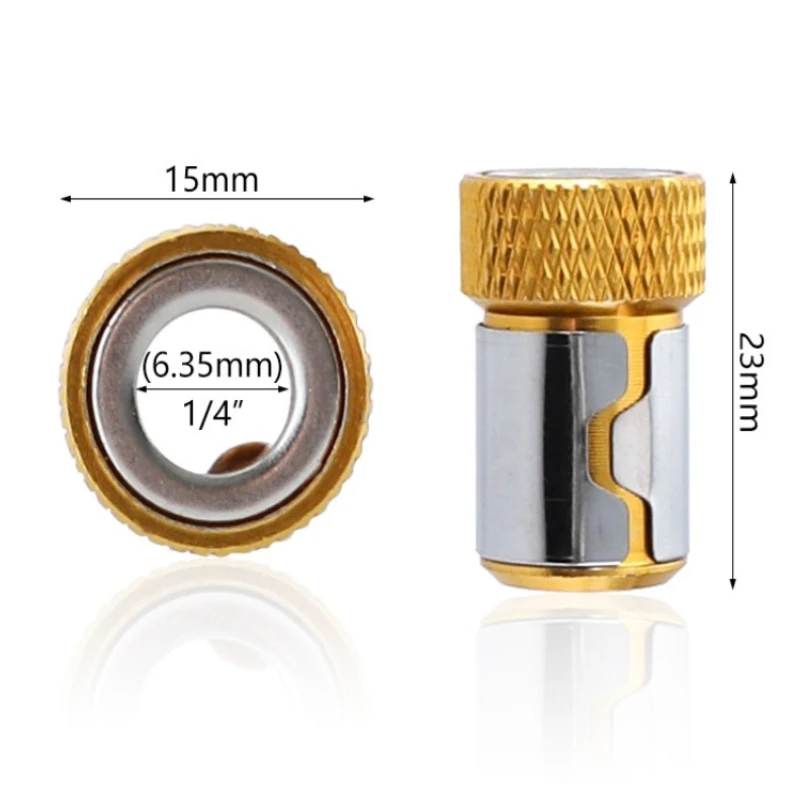Universal 1 PCS Magnetic Ring Cross Screwdriver Bit Holder 6.35mm 1/4  Alloy Anti-corrosion Strong Magnetizer Power