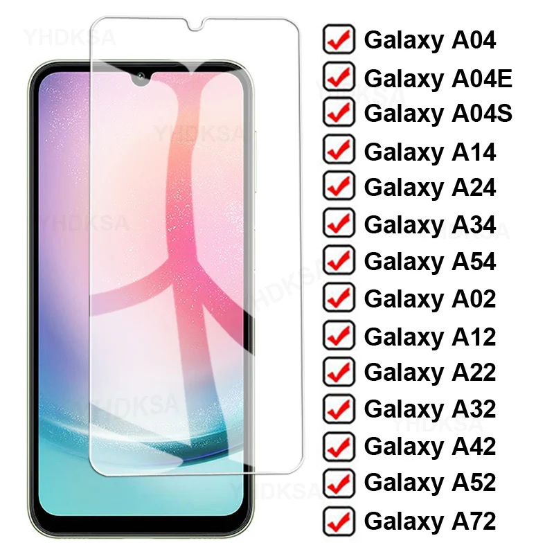 9D Full Protection Glass For Samsung Galaxy A04 A14 A24 A34 A54 Screen Protector A02 A12 A22 A32 A42 A52 A72 Tempered Glass Film