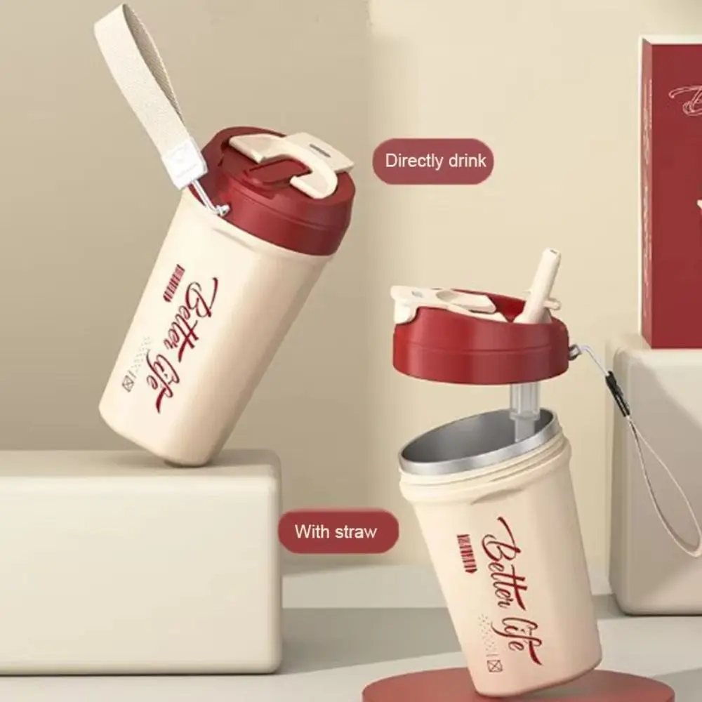 

Stainless Steel Travel Thermal Cup Keeps Cold and Heat Drinking Kettle Coffee Vacuum Flask Leak Proof 520ML Coffee Thermos Mug