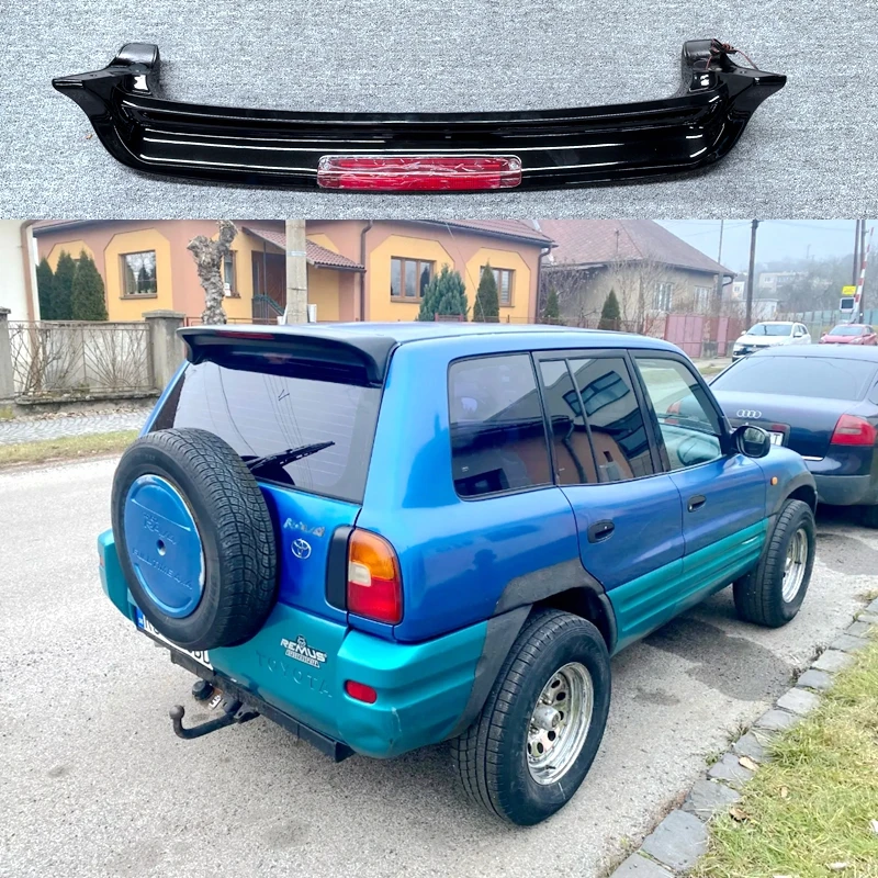 For Rav4 Spoiler 1994 1995 1996 1997 1998 Toyota Rav4 RAV-4 Spoiler WDKL ABS plastic Material Car Rear Wing Color Rear Spoiler