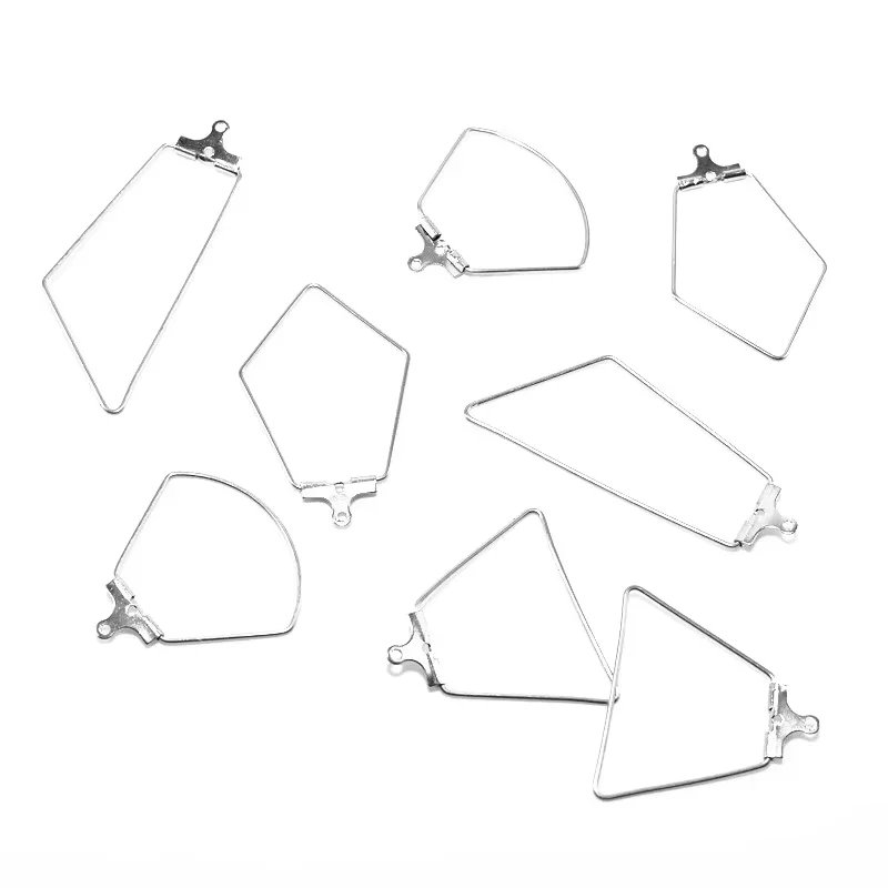 

20PCS/lot Wholesale Stainless Steel Earrings Clasp Hooks For Jewelry DIY Making Geometric Ear Wire Earrings Hooks Accessories