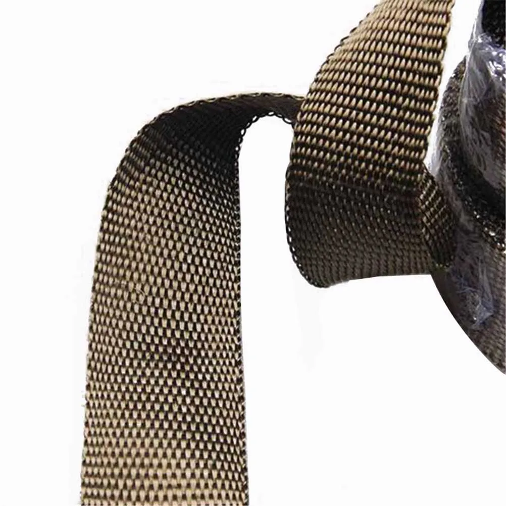

10pcs 50Ft Titanium Exhaust Wrap Heat Resistant Thermal Insulation For Car Motorcycle Header With Stainless Steel Ties Lava