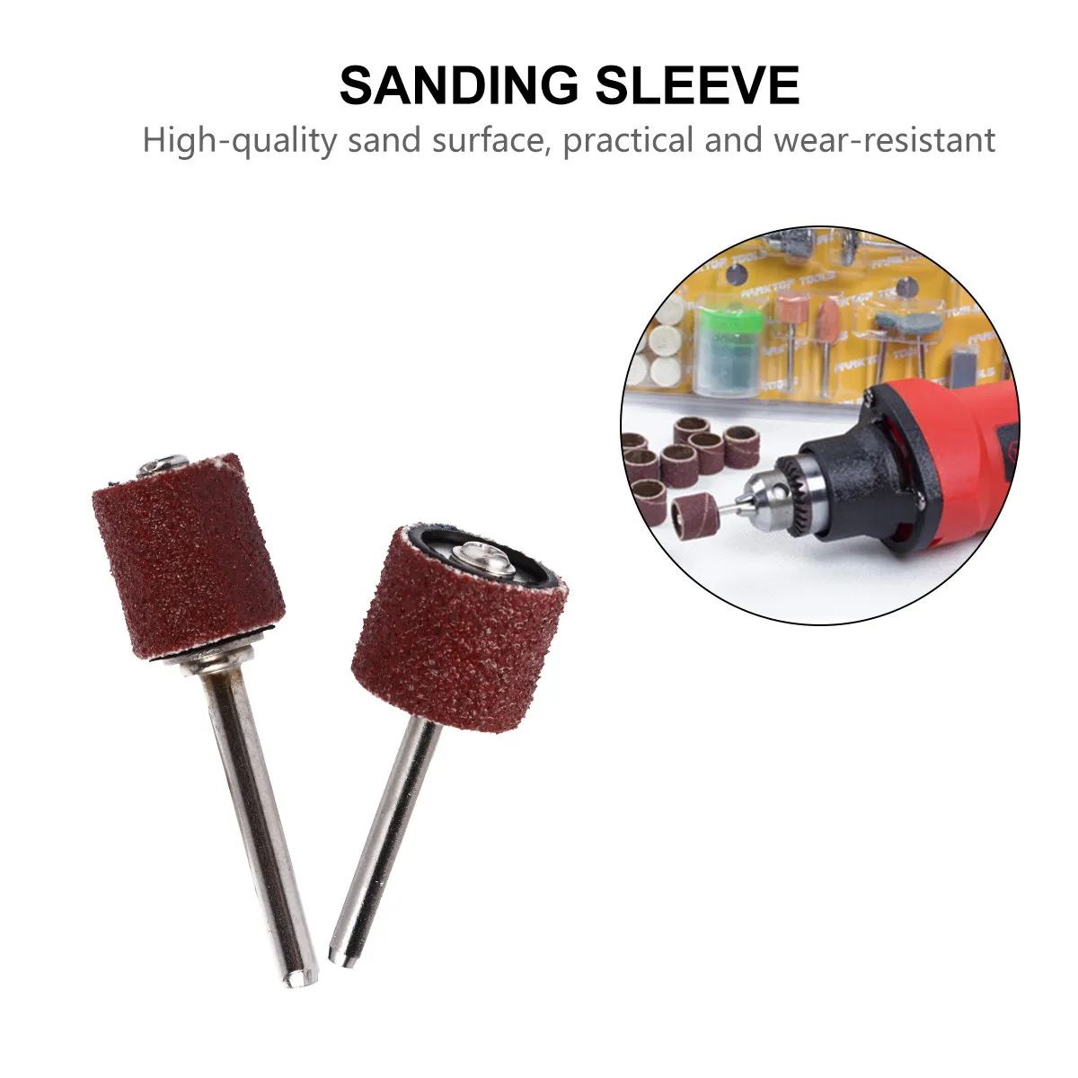 

51Pcs Sandpaper Band Drum Sander Set Standard Size for Rotary Tool DIY Woodwork Surface Polishing Sanding Sleeve Drum Mandrel