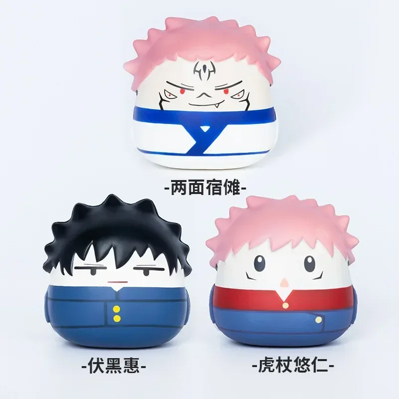 12cm Jujutsu Kaisen Anime Figure Itadori Yuji Ryomen Sukuna Fushiguro Decompression Soft Doll Desktop Ornaments Collections Toys