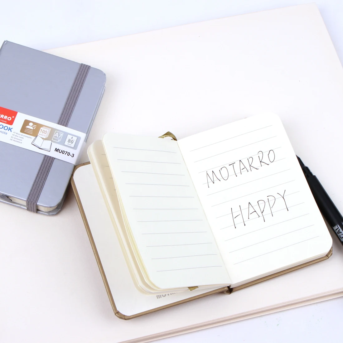 MOTARRO 1Pcs A7 Notebook Gold Silver Notepad Mini Memo Ins Hand Ledger for Student School Office Supplies Notepad