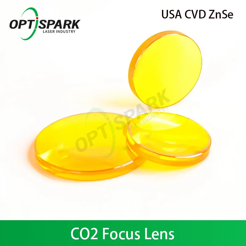 OPTISPARK USA ZnSe CVD CO2 Laser Focus Lens Dia 20mm FL 38.1mm 50.8mm 63.5mm 127mm For Co2 Laser Engraving Cutting Machine